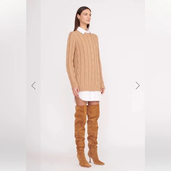 STAUD ALDRIN DRESS CAMEL WHITE - Picture 3 of 6